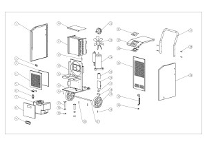 Exploded view for: AirMaxPro 6.0 construction dryer